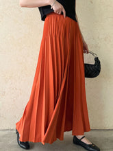 HEYFANCYSTYLE Wide Leg Pleated Pants - Silk Blend Palazzo Trousers - Evening Wear